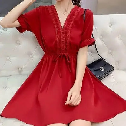 Woman Dress White Dresses for Women Chiffon Satin Soft Silk Ruffle Clothing New Features of Clothes Curvy Cheap Casual X Retro G