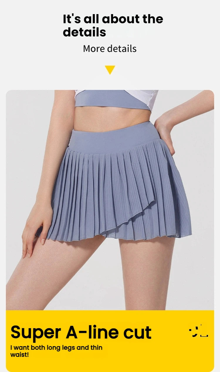 Skirts for women Naked Feel Anti-Bacterial Yoga Skirt Running Tennis Golf Workout Skirt with Built-in Shorts & Ruffle Hem