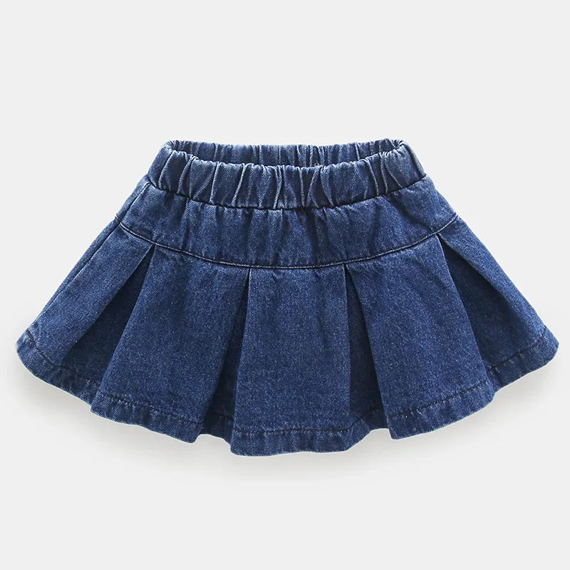 Girls Jean Skirt 2024 Summer New Casual Fashion Solid Color Lightweight Skirt Loose and Comfortable Childrens Clothing