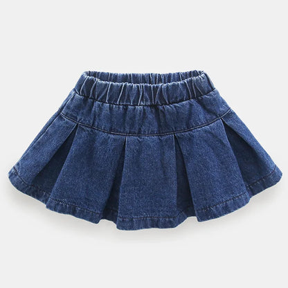 Girls Jean Skirt 2024 Summer New Casual Fashion Solid Color Lightweight Skirt Loose and Comfortable Childrens Clothing
