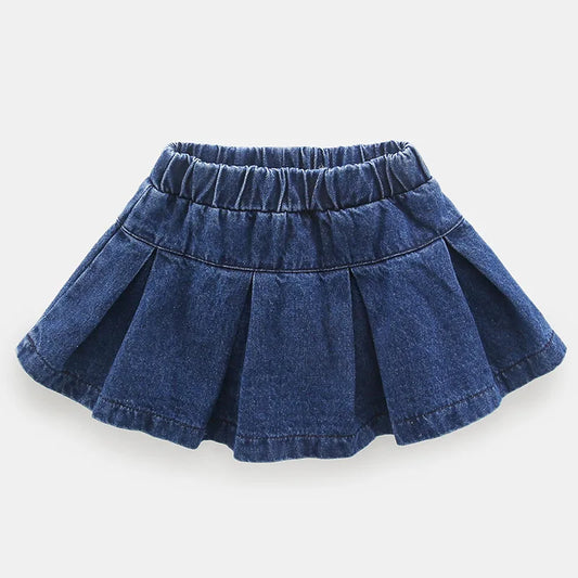 Girls Jean Skirt 2024 Summer New Casual Fashion Solid Color Lightweight Skirt Loose and Comfortable Childrens Clothing