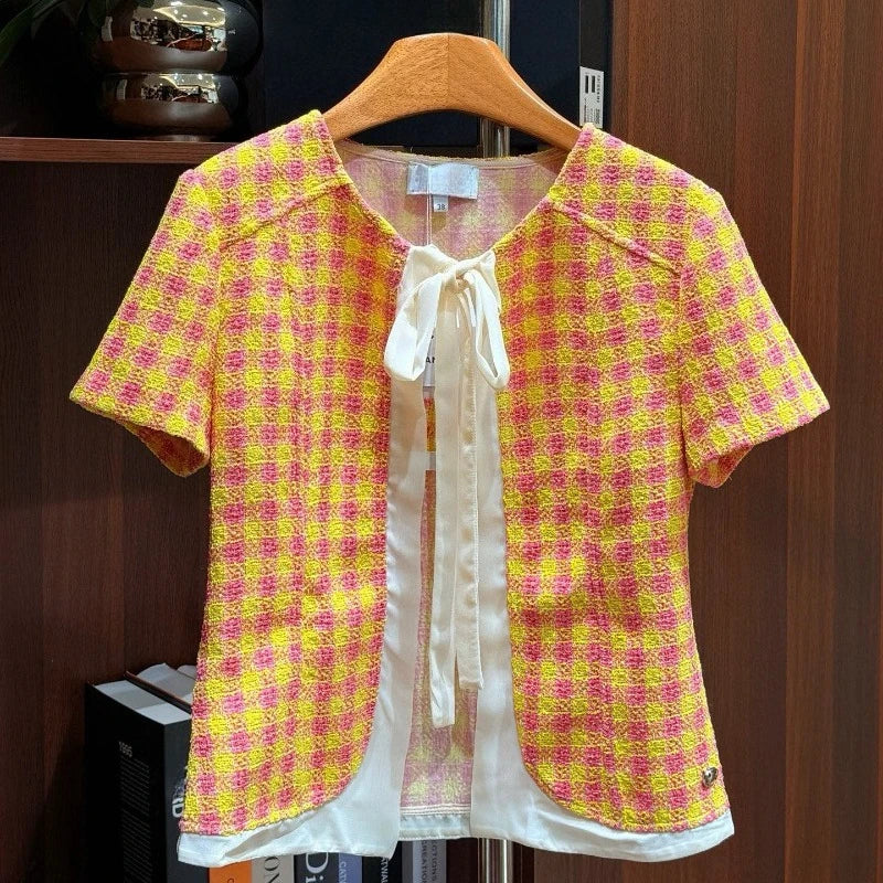 2025 New Women's High Fashion Sense Tops Half Skirt Suit Star Same Style Playful Cute Sweet Women's 2 Piece Suit