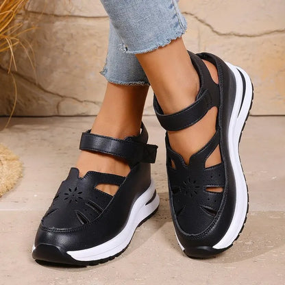 Women's Shoes 2025 Hot Sale Closed Toe Women's Sandals Casual Rome Sandals Women Hollow Platform Wedges Plus Size Shoes Female