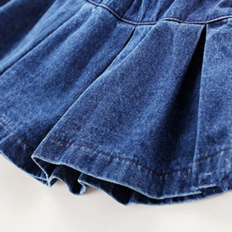 Girls Jean Skirt 2024 Summer New Casual Fashion Solid Color Lightweight Skirt Loose and Comfortable Childrens Clothing