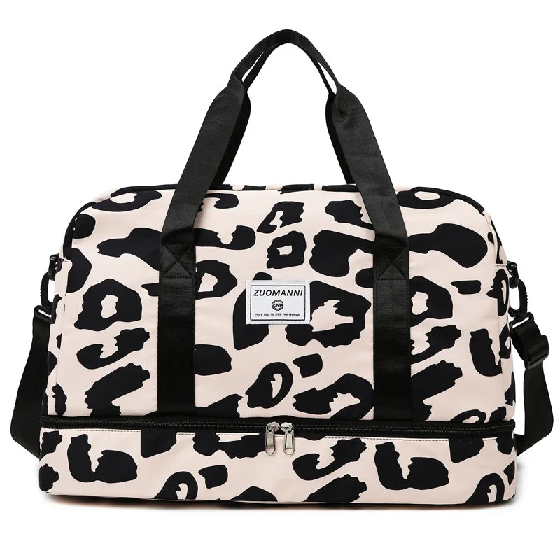 Large Gym Duffel Bag for Women and Men Travel Bag with Shoe and Wet Clothes Compartments Carry On Shoulder Tote Bags