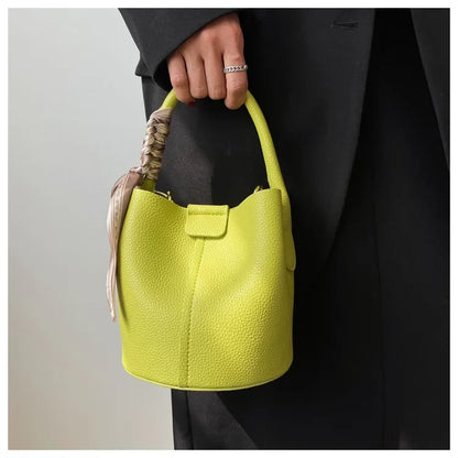 Fashion Women Crossbody Bags Autumn Winter Shoulder Bags Luxury Brand Design Bucket Bag Ladies PU Leather Portable Hand Bags