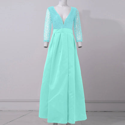 Women'S Elegant Evening Dresses Women'S Fashionable Long Dresses Trailing Evening Dresses Solid Color Floor-Length Dresses