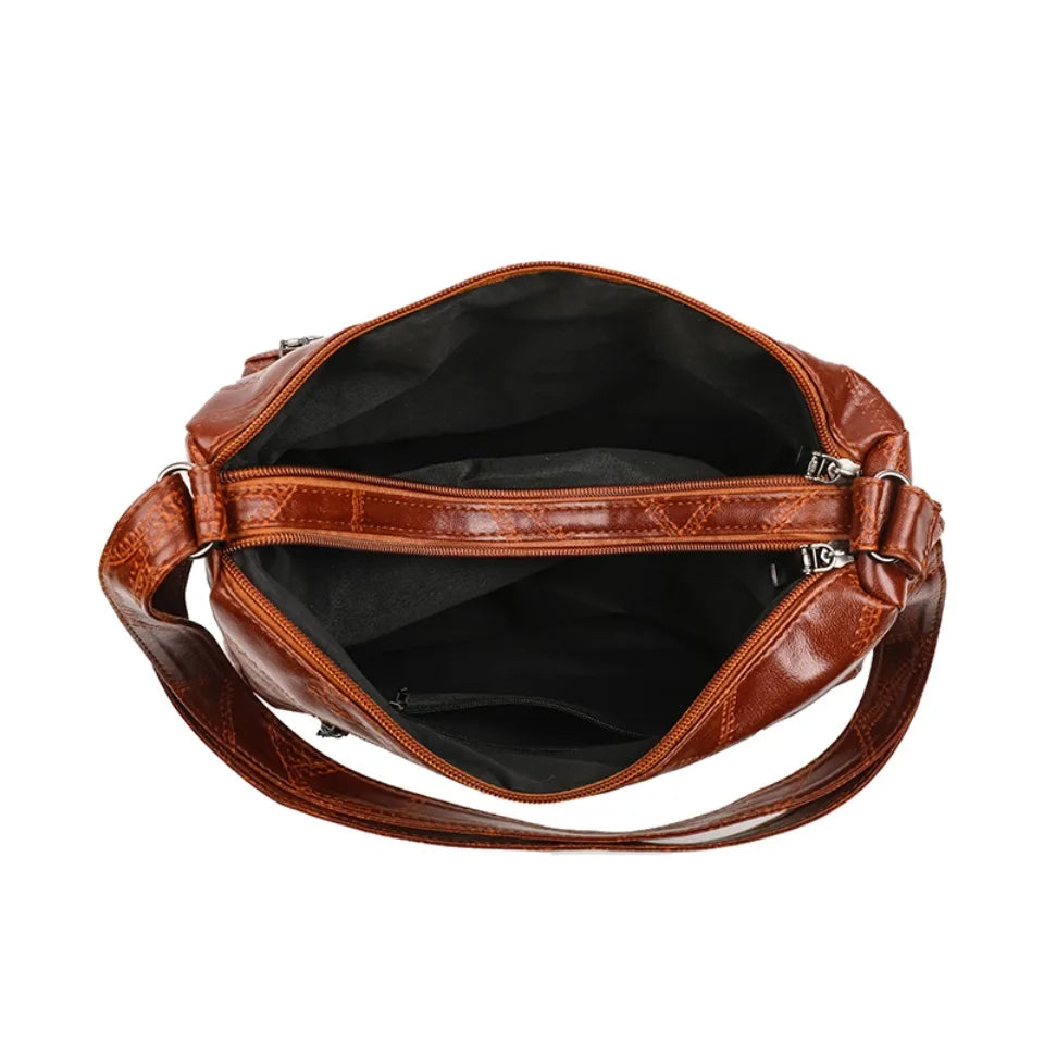 Light Women's Bags for Mom Multi-pocket Design Ladies Crossbody Shoulder Bags Vintage Pu Leather Purses and Handbags Sac A Main