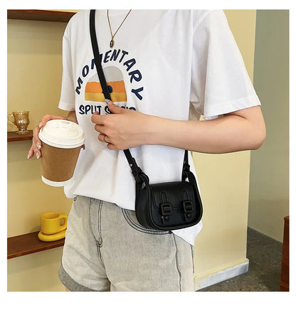 Women Bags Trendy Fashionable Retro Shoulder Bag Casual Crossbody Bag Children Messenger Bag Kids Bags for Girl Solid Wallet 가방