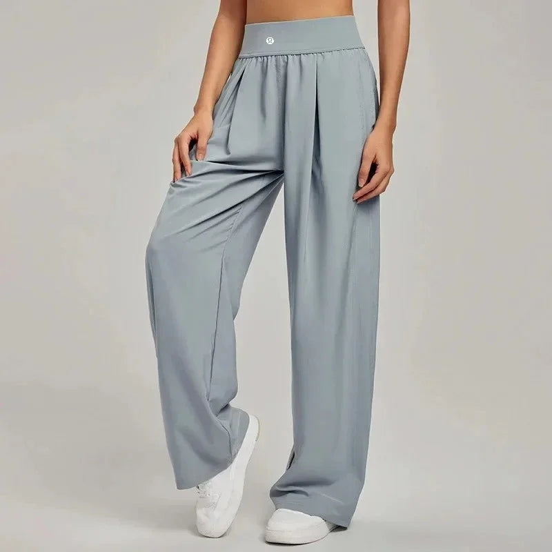 Yoga Sports Pants Women Loose Wide Leg Pants Casual High Waist Fitness Pants