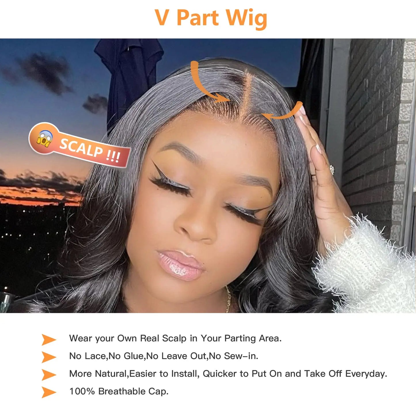 V Part Wig Straight Long Human Hair Wigs Mongolian Straight V Part Human Hair Wigs V Part Machine Made Wigs No Leave Out