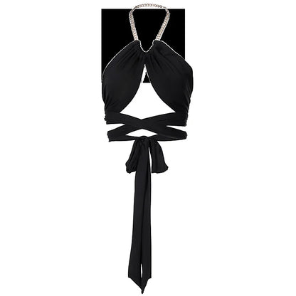 Tank Top for Women Summer Halter Camis Pleated Sleeveless Cami Shirts Womens Fashion Tank Tops V Neck Loose Fit Basic y2k Top