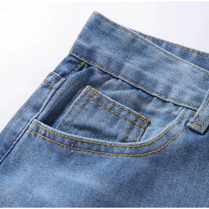 Women‘s Fashion Straight Jeans Casual High Waisted Washed Skinny Trousers Ripped Slim Pants For Lady Commuter 2025 Fashion Trend