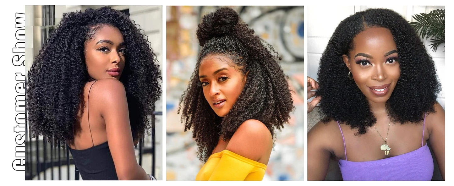 Brazilian Afro Kinky Curly Human Hair Bundles 4b 4c Afro kinky Bulk Human Hair Weave Bundle Deal Hair Extensions Wholesale