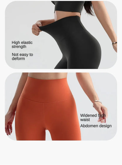 Solid Color Yoga Pants Pants Women's Gym Pants Quick Dry Breathable Leggings Outdoor Cycling Pants