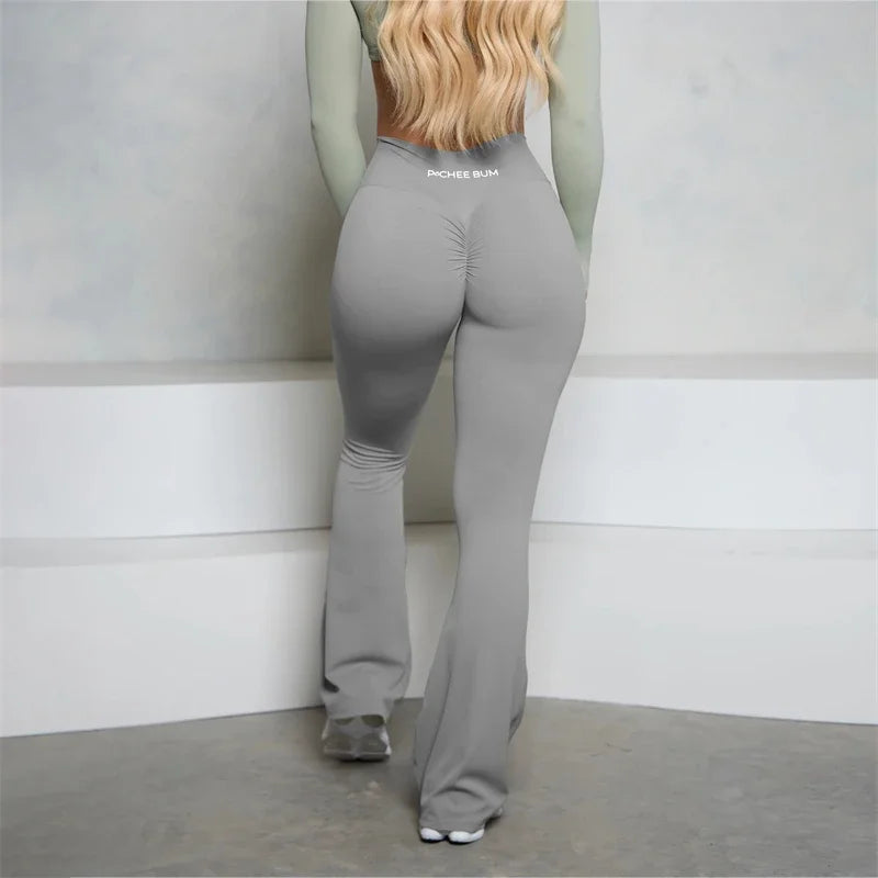 Bum New Yoga Pants Flare Scrunch Butt Pants Women Bell Bottoms Yoga Leggings High Waist Gym Fitness Pants Stretch Workout