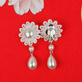 White Necklace Pearl Lace Women Fashion Necklace Earrings lolita Accessories