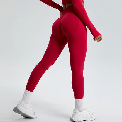 Women Yoga Pants High Waist Ribbed Sport Legging Gym Fitness Leggings Women Seamless Female Legging Tummy Control Running Tights