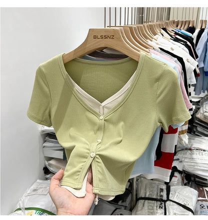 Summer Women T Shirt T-Shirt Woman Clothes Tops Tshirt Female Crop Top Tees Y2k Para Mujer Ropa De Mujer Roupas Feminina Traf