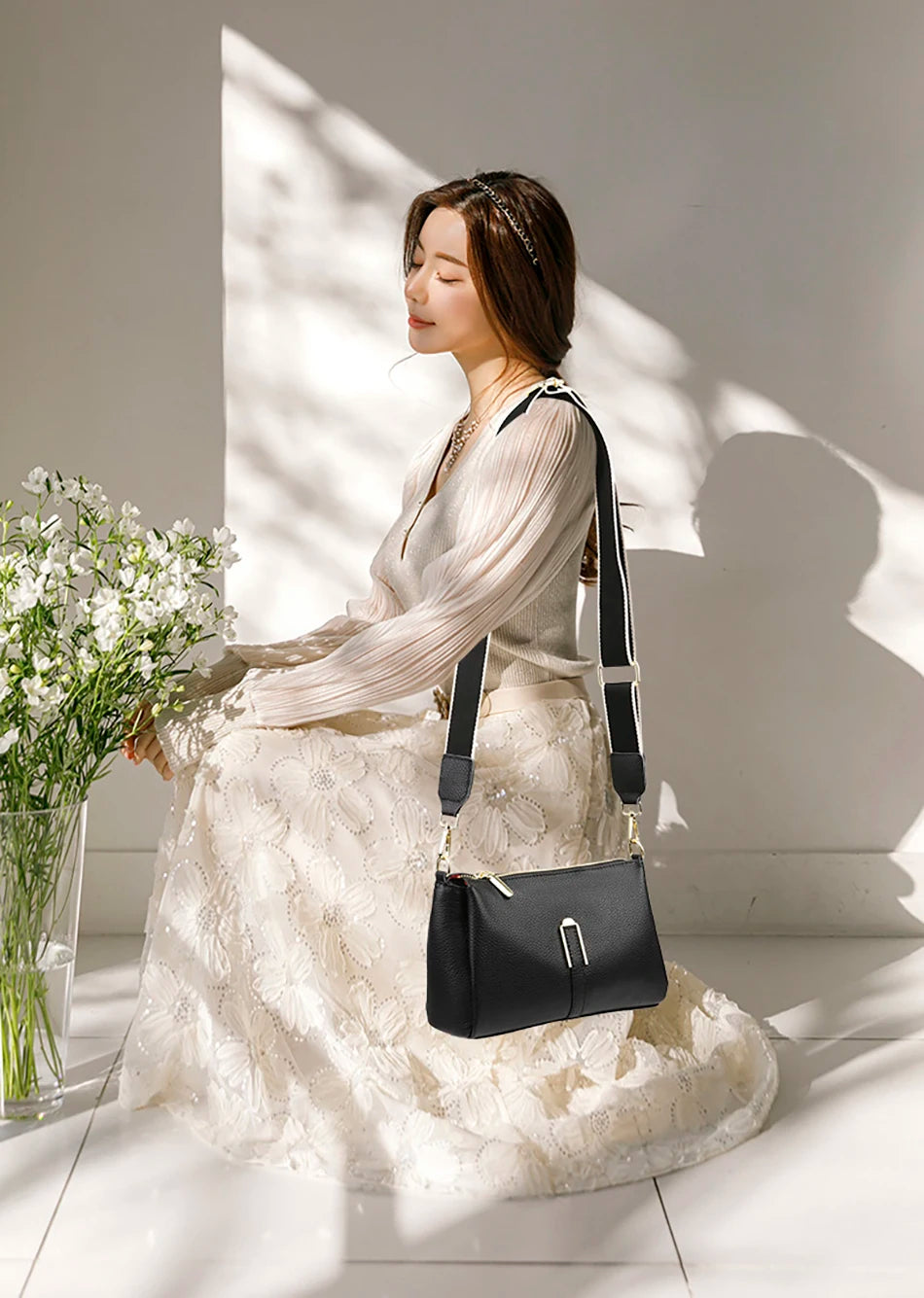 Women's Bag Handbag Fashion Female Messenger Phone Bag 2024 Luxury Cow Leather Women Shoulder Crossbody Bag