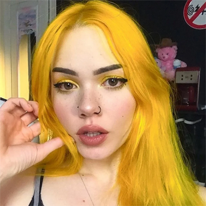 Ginger Yellow Wig Synthetic Lace Front Wig Straight Lace Wigs For Women Glueless Ready to Wear Synthetic Hair Lace Cosplay Wig