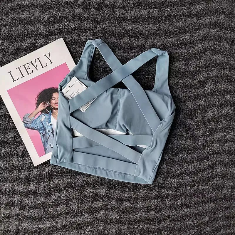 Women Sports Bra Top Push Up Fitness Yoga Bra Underwear Sport Tops For Women Breathable Running Vest Bralette Gym Wear Female