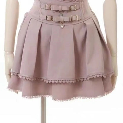 Japanese Skirts for Women High Waist A-line Ruffles Jupe Fashion Summer Saia 2025 Faldas Mujer De Moda Sweet Y2k Mini Skirt