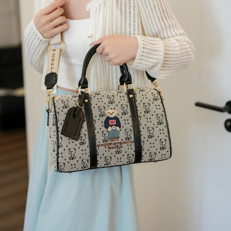 New Women Pillow Bag Large Capacity Fashion Lightweight Luggage Travel Bag Designer Retro Female Handbag Shoulder Crossbody Bags