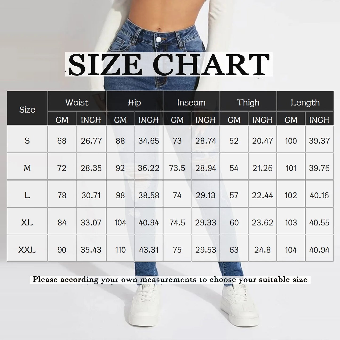 Women'S Skinny Trend Ripped Casual Fashion Small Foot Jeans Elastic Waist Drawstring Jeans Fashion Skinny Slim Ankle-Length Pant