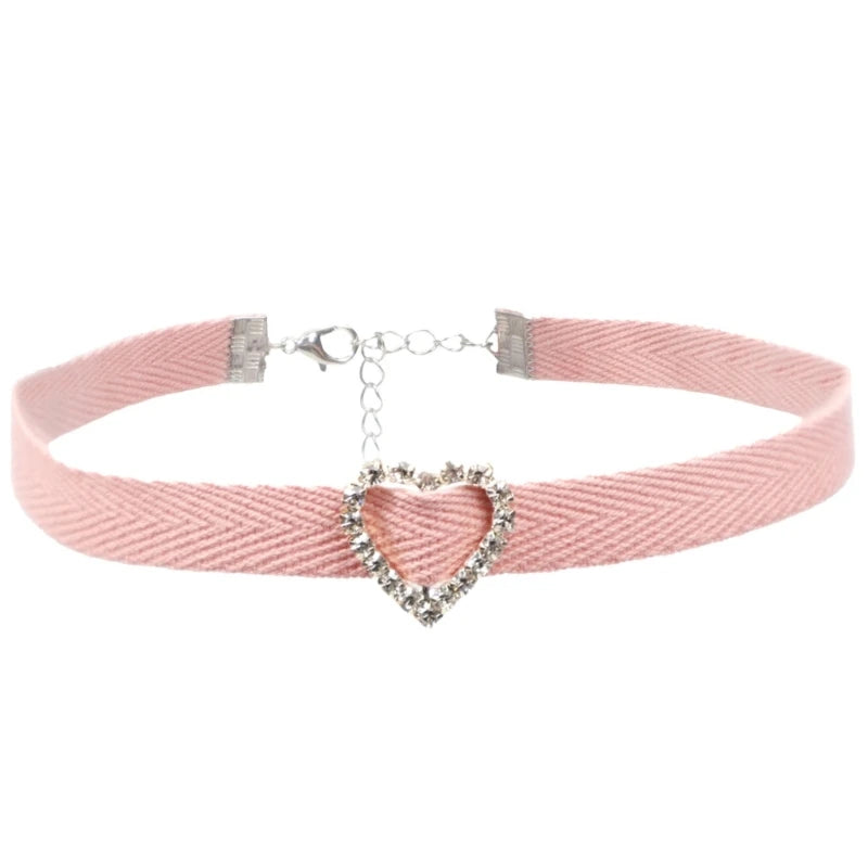 Fashion Lace Necklace for Women Lady Elegant Heart Flower Choker Necklaces Collar Clavicle Chain Wedding Party Jewelry