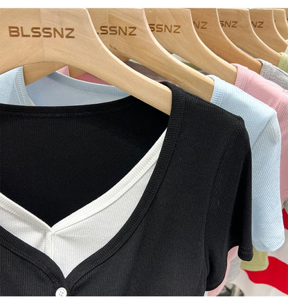 Summer Women T Shirt T-Shirt Woman Clothes Tops Tshirt Female Crop Top Tees Y2k Para Mujer Ropa De Mujer Roupas Feminina Traf