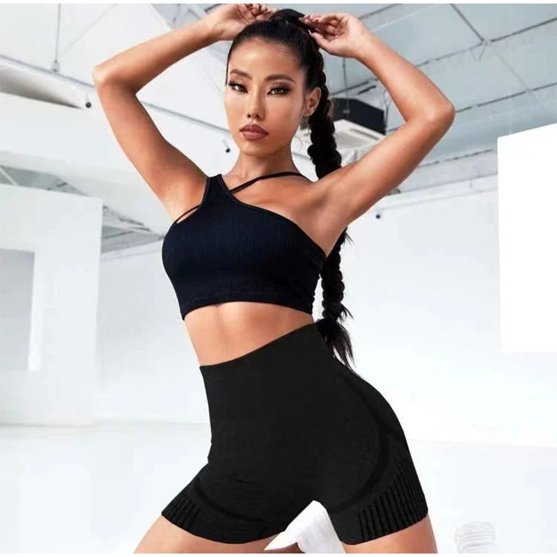 Women Yoga Shorts High Waisted and Hip Lifting Yoga Pants Outdoor Running Fitness Shorts Breathable Quick-dry Sportswear Pants