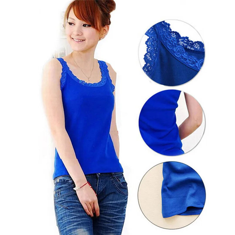 2024 Summer Top Women Sleeveless Lace Tank Top Sexy Women's T-shirt Vest Tank Tops Female Vest Tops White Black Underwear Women