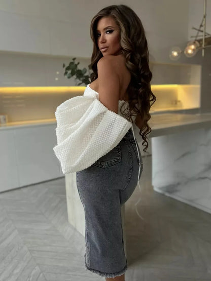 Denim Skirt Woman Streetwear Long Slim Skirts For Women Asymmetric High Quality Skirt Woman 2024 Trend High Waist Long Skirts