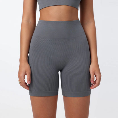 Women's Summer Loose Solid Color Yoga Pants Comfy Workout Pants Slim Female High Elastic Waist Skinny Yoga Running Sporty Shorts