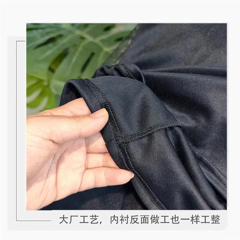 Skirt Women's Long Skirt 2024 New High Waist Slim A-line large Swing Skirt Female A-Line Skirts Summer Sakura Gradient Long Skir