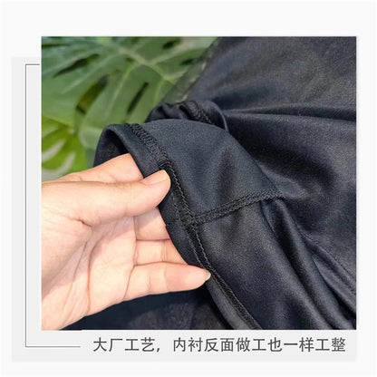 Skirt Women's Long Skirt 2024 New High Waist Slim A-line large Swing Skirt Female A-Line Skirts Summer Sakura Gradient Long Skir