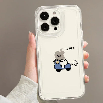 Funny Phone Case For iPhone 16 15 14 13 12 11 Pro Max XR X XS 13 12 Mini Soft Clear Cover