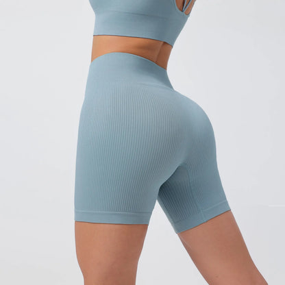 Women's Summer Loose Solid Color Yoga Pants Comfy Workout Pants Slim Female High Elastic Waist Skinny Yoga Running Sporty Shorts