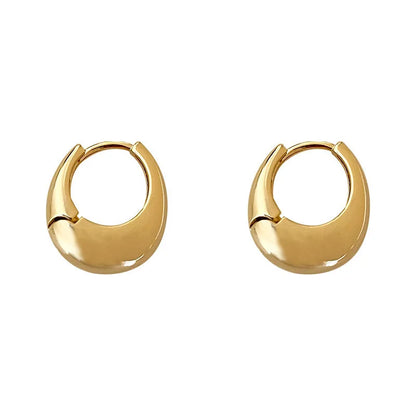 925 Sterling Silver Round Earrings For Women Trendy Metal Hoop Earring Vintage Jewelry Ladies Accessories Wholesale