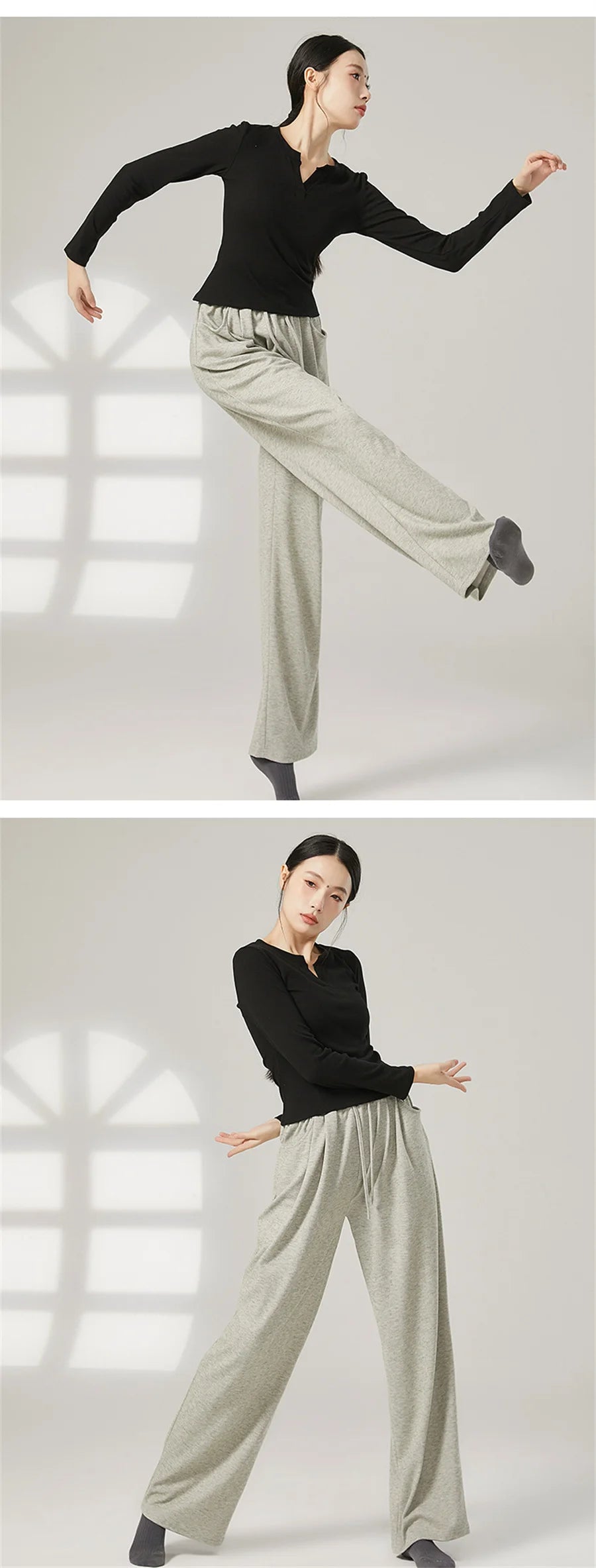 Women Loose Yoga Pants Autumn Soft Drawstring High Waist Modern Dance Sport Wide Leg Clothes Classical Dancing Training Trousers