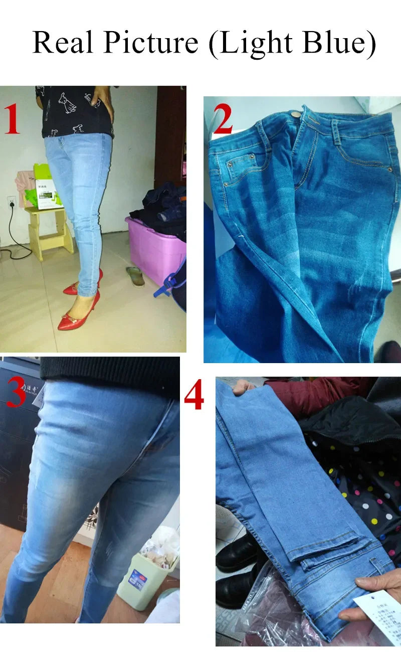 2023 New Jeans For Women Skinny High Waist Stretch Waist Feminino Pants Female denim Blue Black Trousers Pencil Jeans