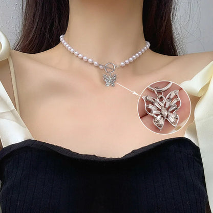 New Baroque Pearl Choker Necklace For Women Luxury Wedding Party Triple-layer Beaded Necklace Torques Ladies Trendy Jewelry Gift