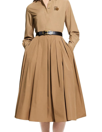 New Women Skirts Sets Long Sleeved Shirts Embroidery Design A Line Pleated Skirt Temperament Casual Office Ladies Skirts Suits