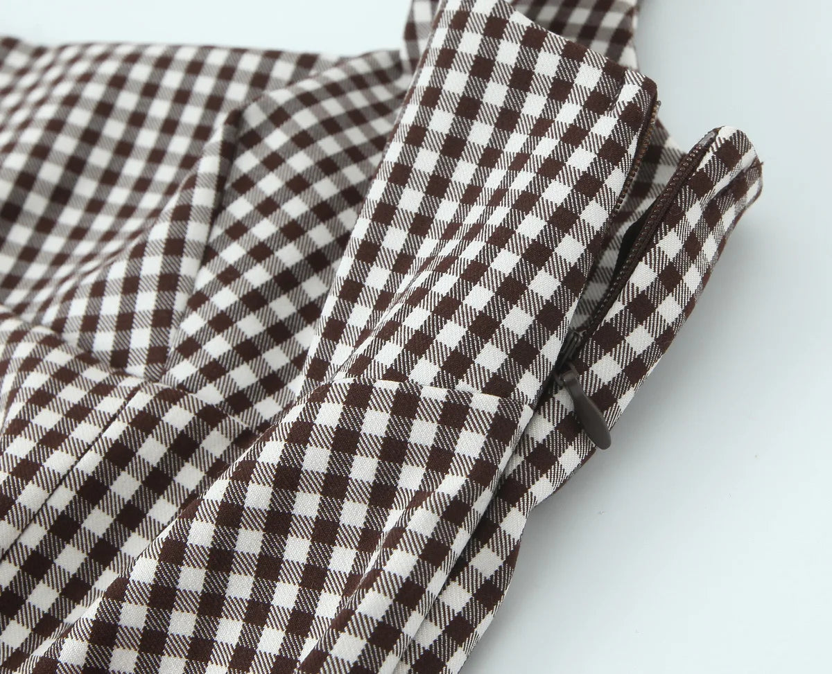 Tops For Women Bow Embellished Small Plaid Top 2025 Summer Camisole Sleeveless Top Woman Tops Women's Tank Top