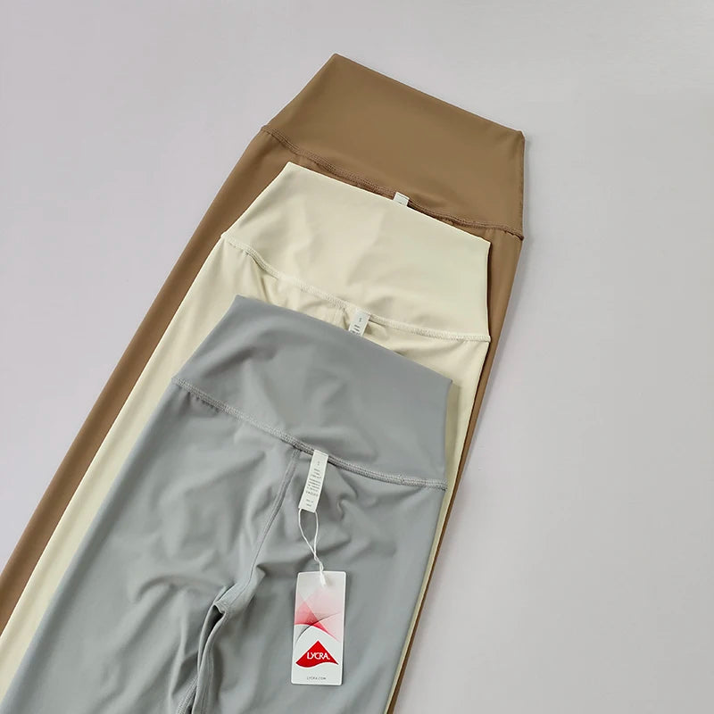 Yoga Pants Without Embarrassment and Nudity Women's High Waisted and Belly Closed Runningtight Fitting Traceless Fitness Legging