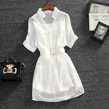 Female Dresses 2024 Chic and Elegant Pretty Clothing Chiffon Blazer Women's Dress Satin Silk White Formal Occasion X Fashion Y2k