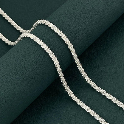 Exquisite 925 sterling silver sparkling necklace for women engagement party jewelry gifts