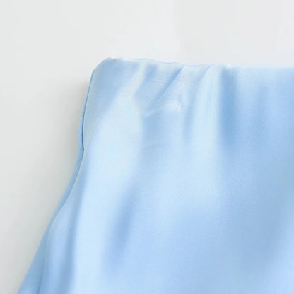 Satin Skirt Woman High Waist Elegant Long Skirts For Women Fashion Summer Midi Skirt Office Women's Skirts