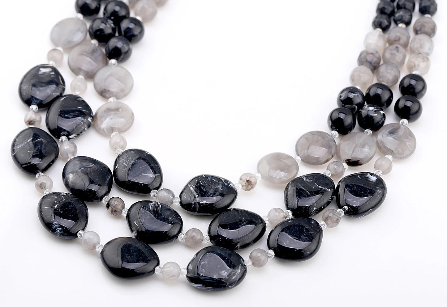 New Handmade Beaded Necklace for Women Multi-layers String Larger Size Bib Statement Necklaces Party Wedding Accessory